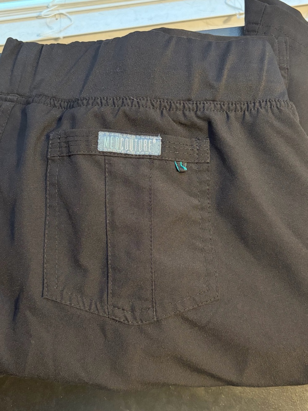 Med Couture Black Womens Jogger Pants with Back Pocket